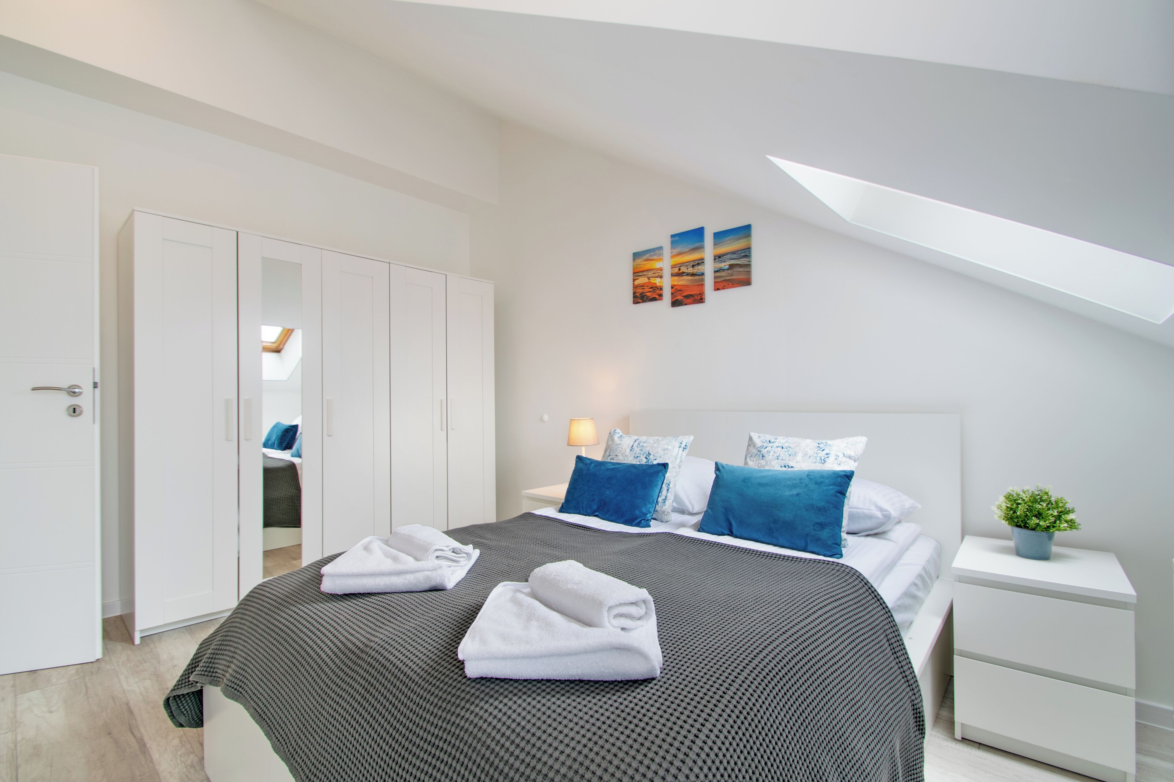 Apartemen, balkon, pemandangan kota | Setrika/meja setrika