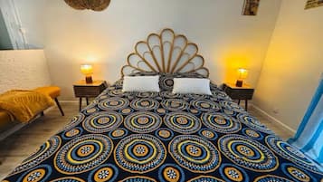 1 slaapkamer, een strijkplank/strijkijzer, wifi, beddengoed