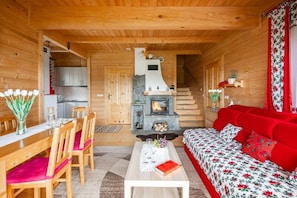 Living area - DOMKI TATRY z jacuzzi i sauną w cenie (Szaflary)