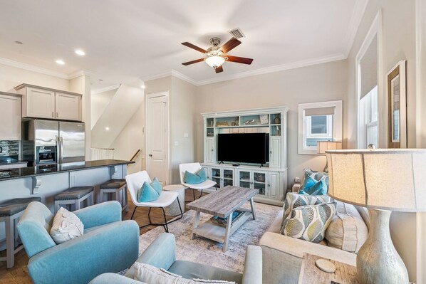 TV - New Listing! Rooftop Terrace with Peekaboo Gulf Views! Steps to Beach Access! (Santa Rosa Beach)