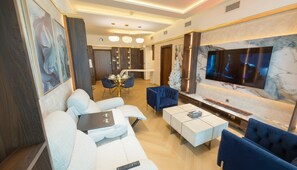 Apartment, Balcony, Beach View | Living area - Highend Azure Stay In Palm Jumeirah (Dubai)