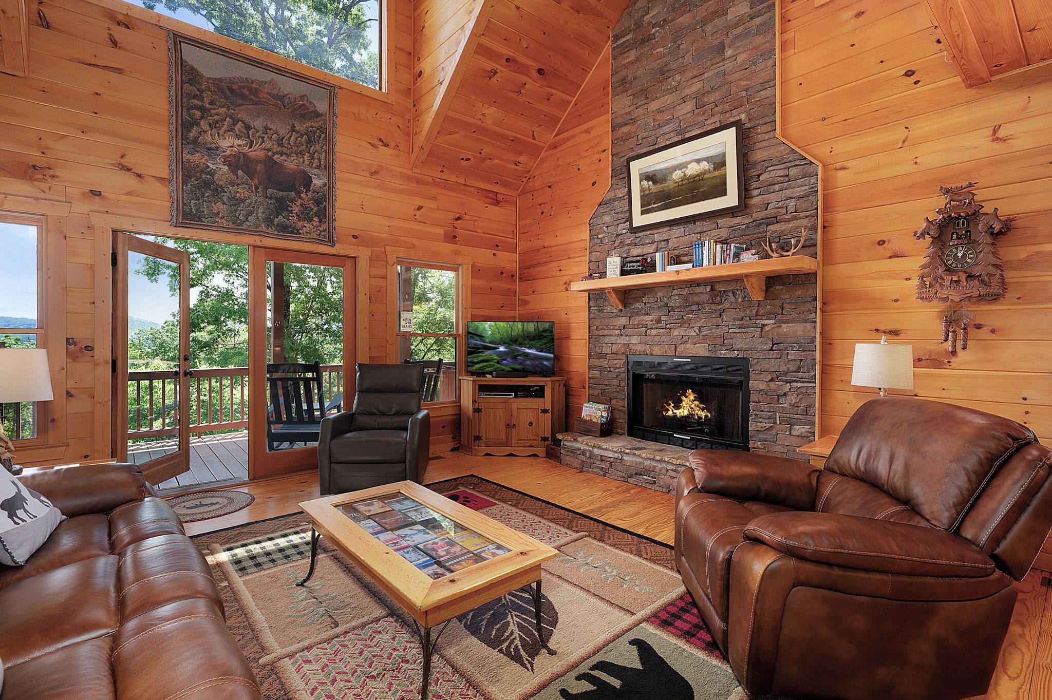 Smart TV, fireplace, video games, table tennis