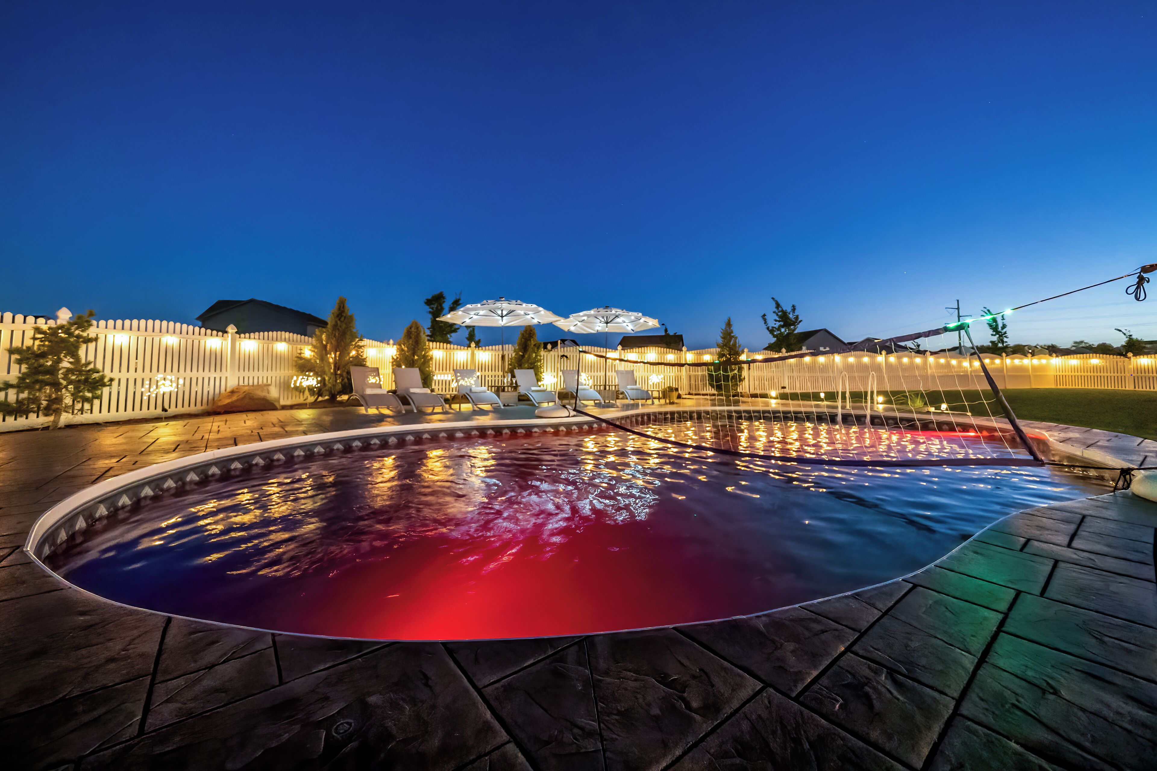 Una piscina riscaldata