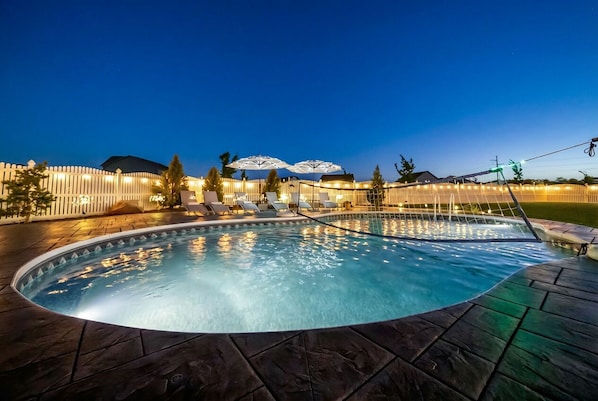 Una piscina riscaldata