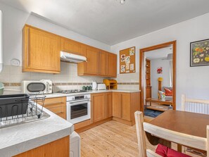 Fridge, microwave, oven, toaster