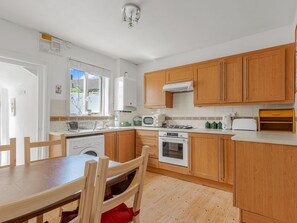 Fridge, microwave, oven, toaster