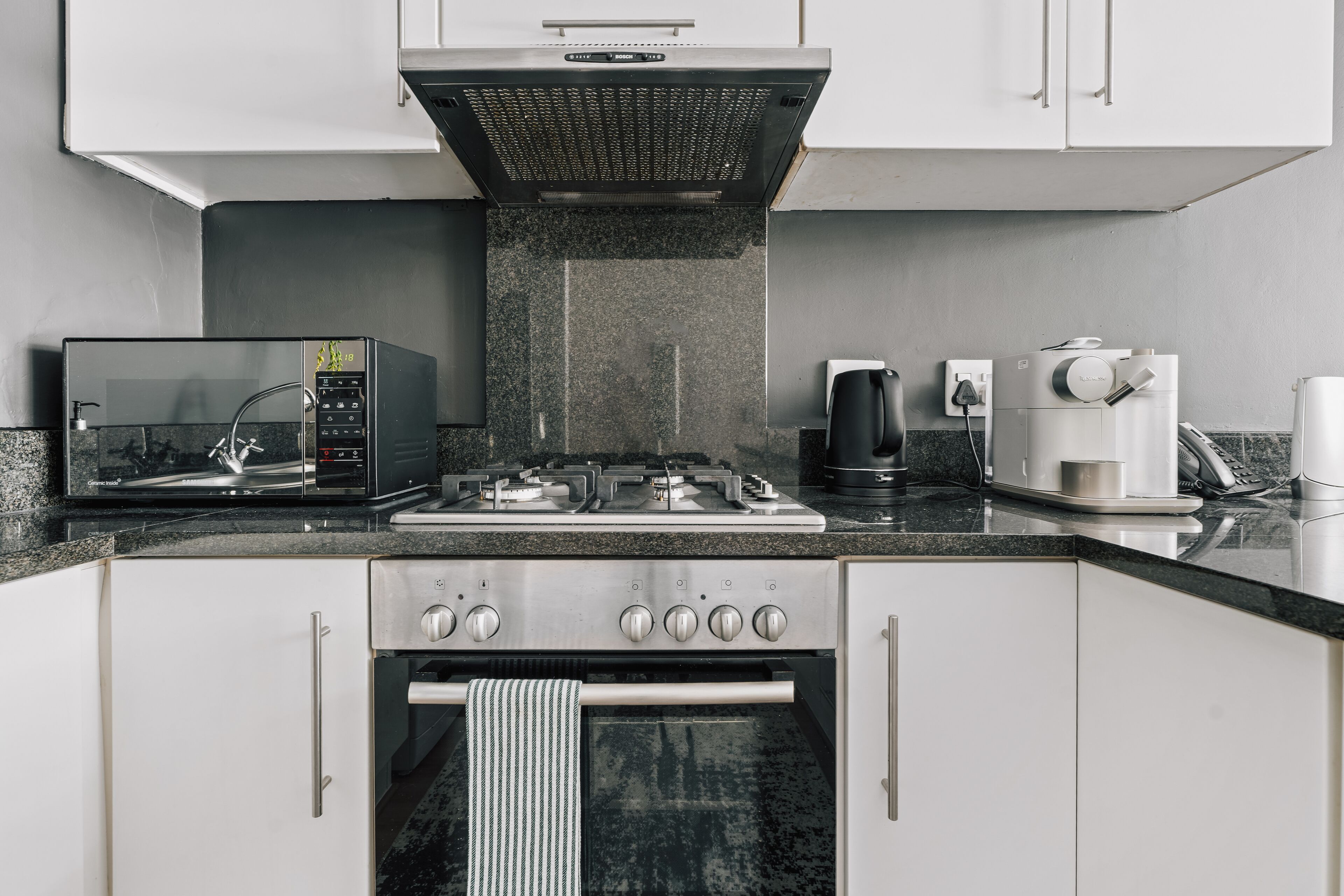 Microwave, oven, stovetop