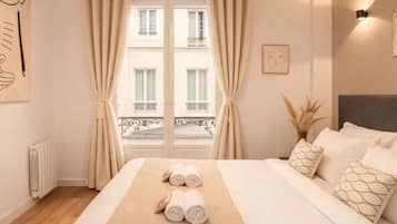 Superior Apartment, Courtyard View | Iron/ironing board, travel crib, free WiFi, bed sheets