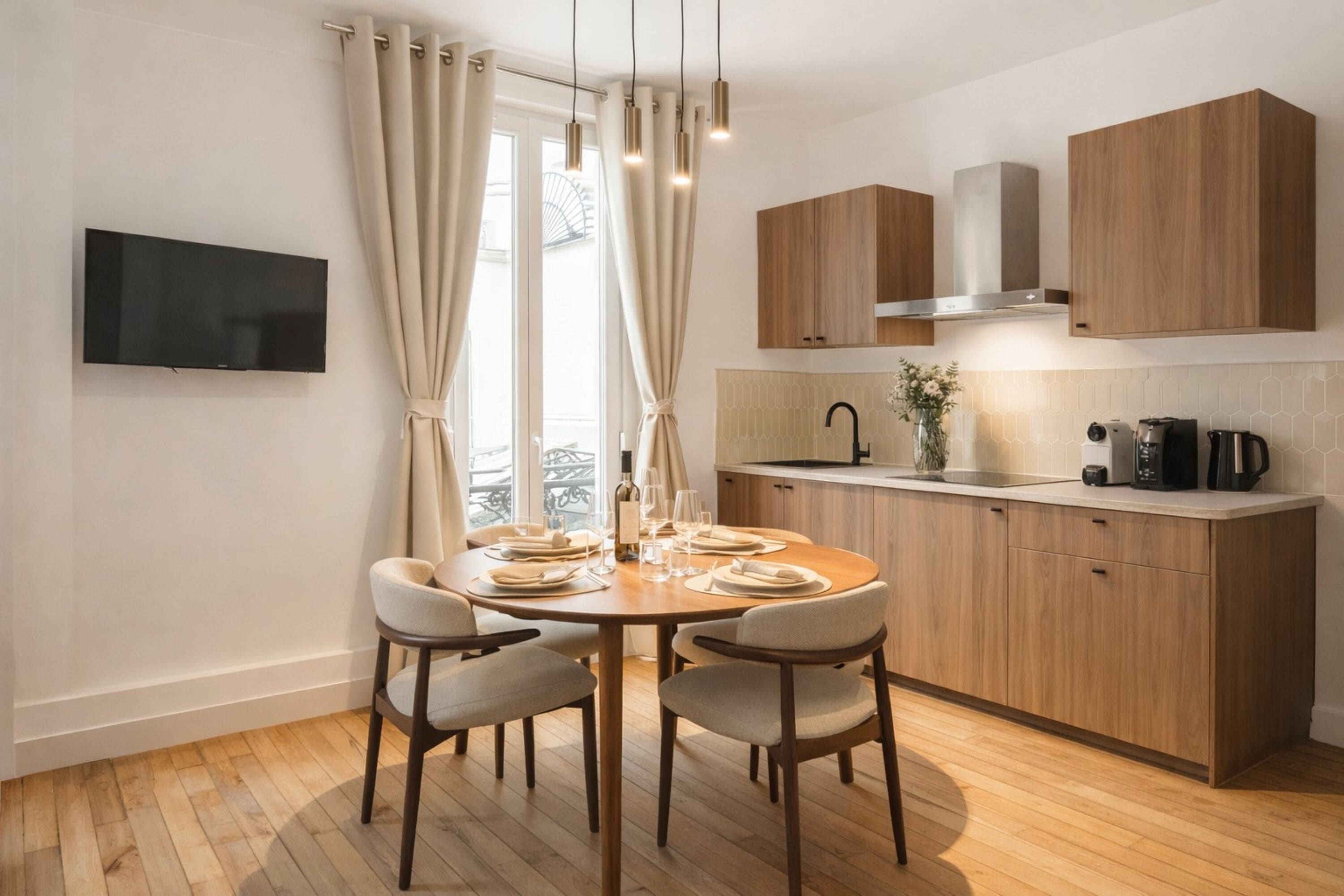Superior Apartment, Courtyard View | Private kitchen