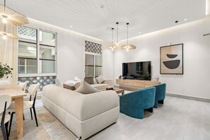 Deluxe Apartment, Balcony | Living area