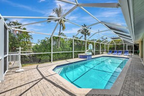 A heated pool