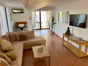 Smart TV, video library, stereo