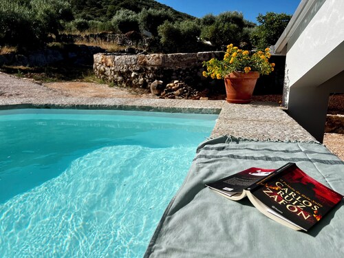 Casa da Curva Restored stone barn, with natural pool, trails and olive groves.