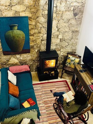 TV connectée, cheminée
