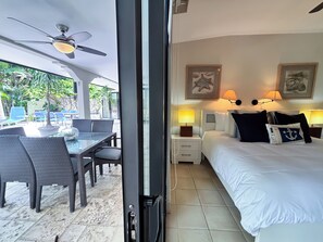 4 bedrooms, iron/ironing board, WiFi, bed sheets