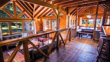 House, 4 Bedrooms, Patio, Mountain View | Living area | 50-inch Smart TV with cable channels, fireplace, Netflix