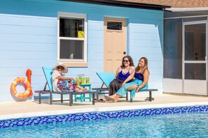 Outdoor pool, a heated pool