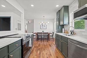 Microwave, oven, stovetop, dishwasher