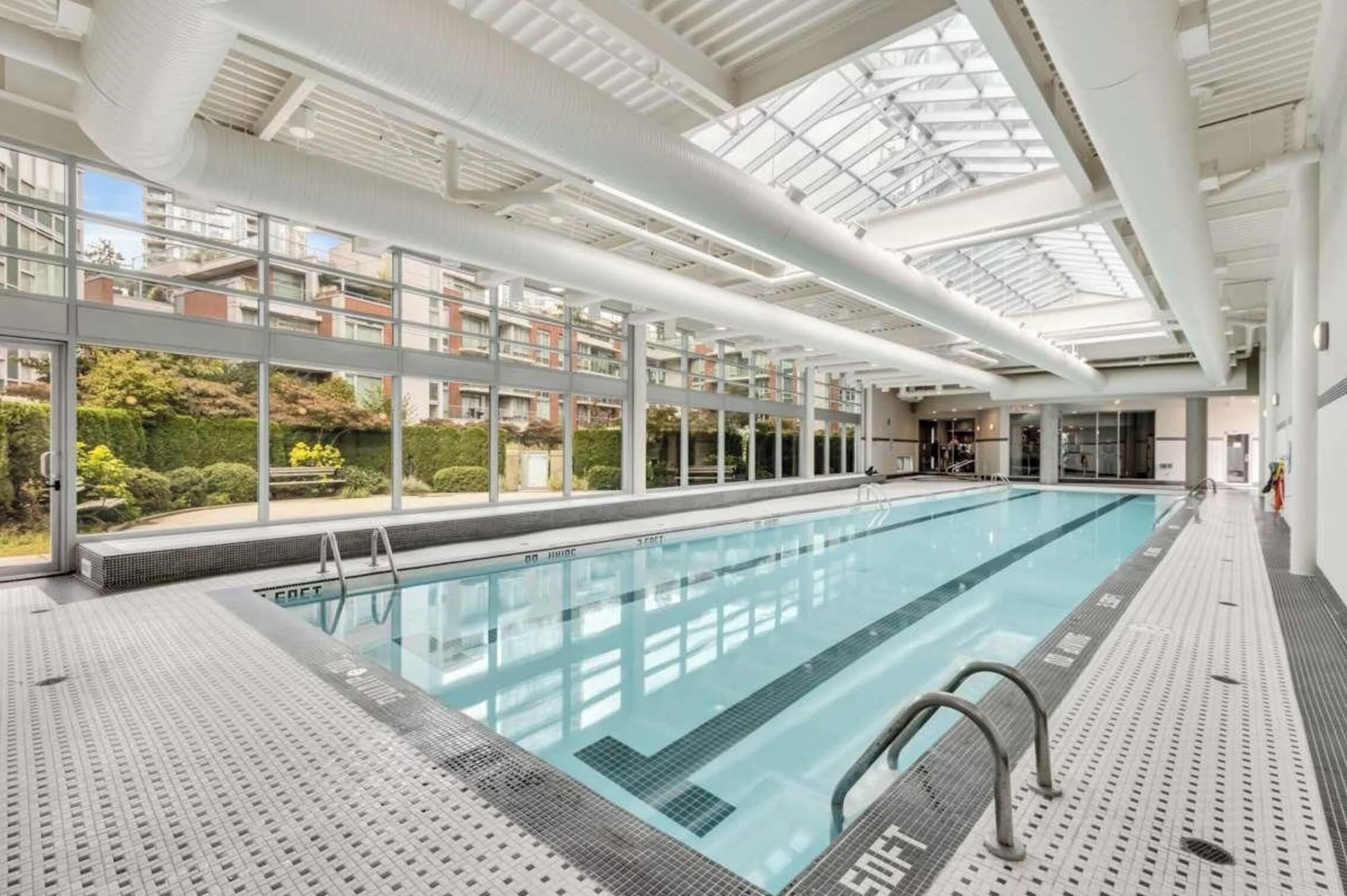Indoor pool, a heated pool