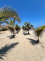 Private beach, white sand
