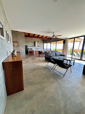 Villa familiar, Aire acondicionado, vistas a la playa | Zona de estar