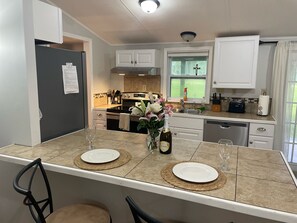 Microwave, oven, stovetop, dishwasher