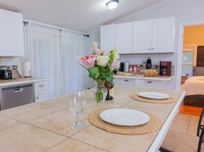 Microwave, oven, stovetop, dishwasher