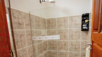 Superior Triple Room | Bathroom | Shower, towels, soap, shampoo
