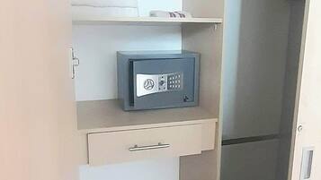 Shower, towels, soap, toilet paper