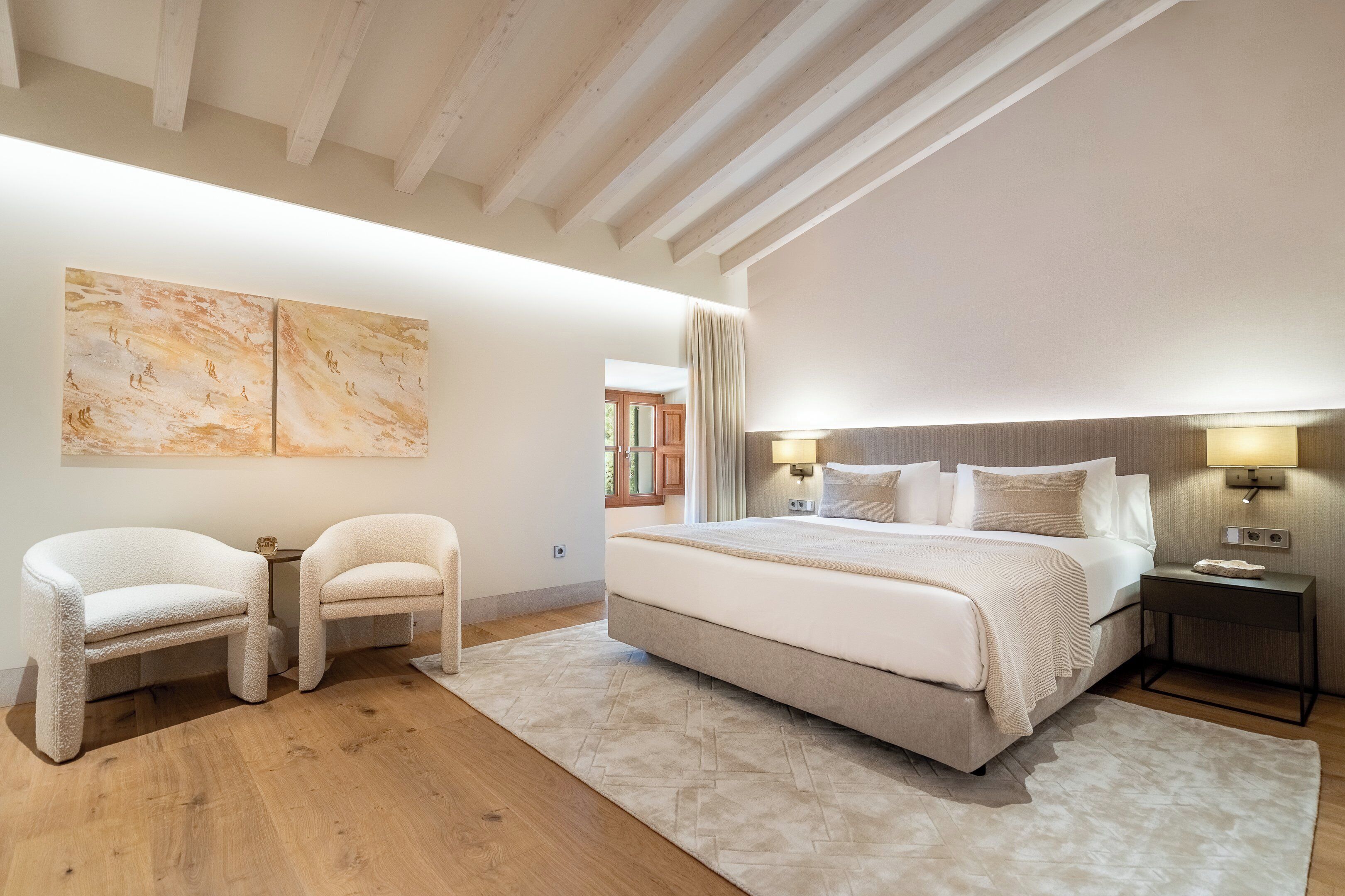 Draps en coton égyptien, literie de qualité supérieure, minibar