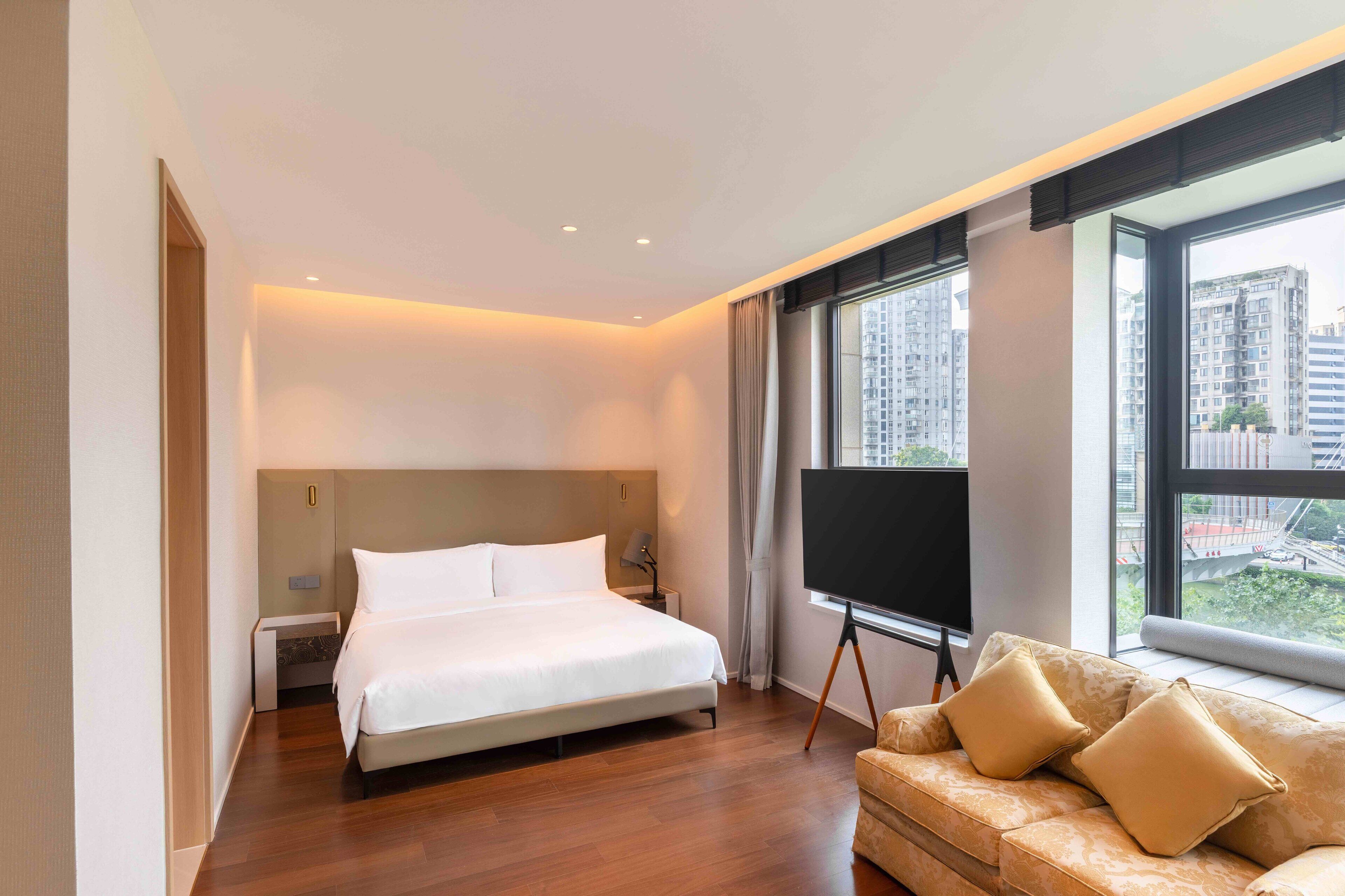 Habitación clásica, 1 cama de matrimonio grande, cocina básica (Suzhou Creek View) | Wifi gratis y ropa de cama