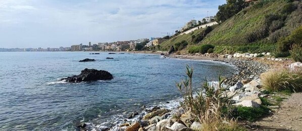 Na praia