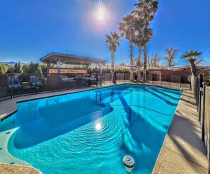 A heated pool