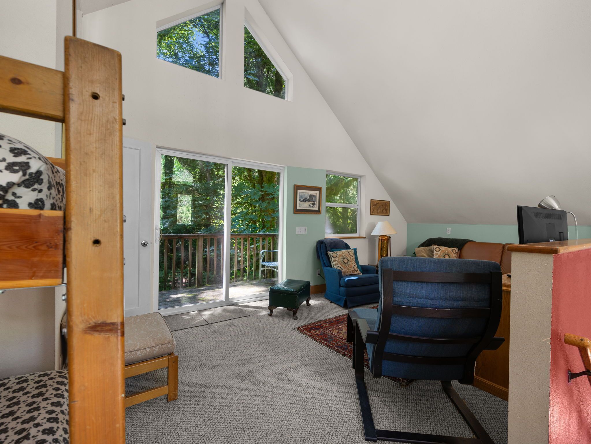 Télévision, cheminée, livres