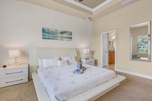 4 bedrooms, desk, iron/ironing board, travel cot