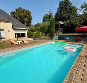 A heated pool