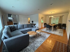 TV, fireplace, table tennis