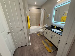 Towels, soap, toilet paper