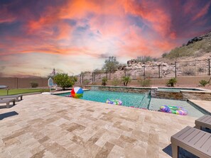 Una piscina riscaldata