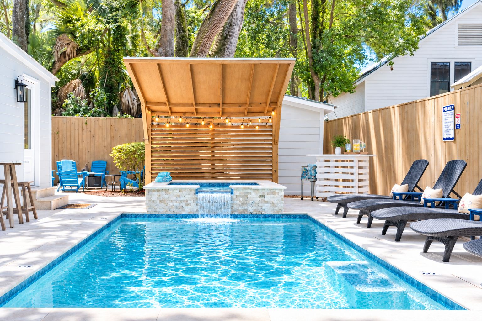 A heated pool