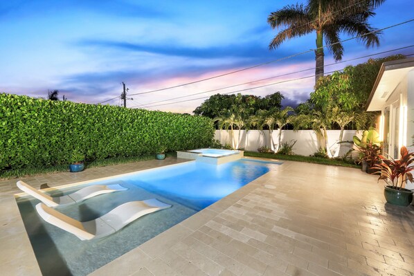 A heated pool