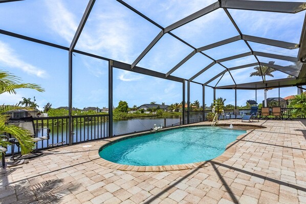 A heated pool