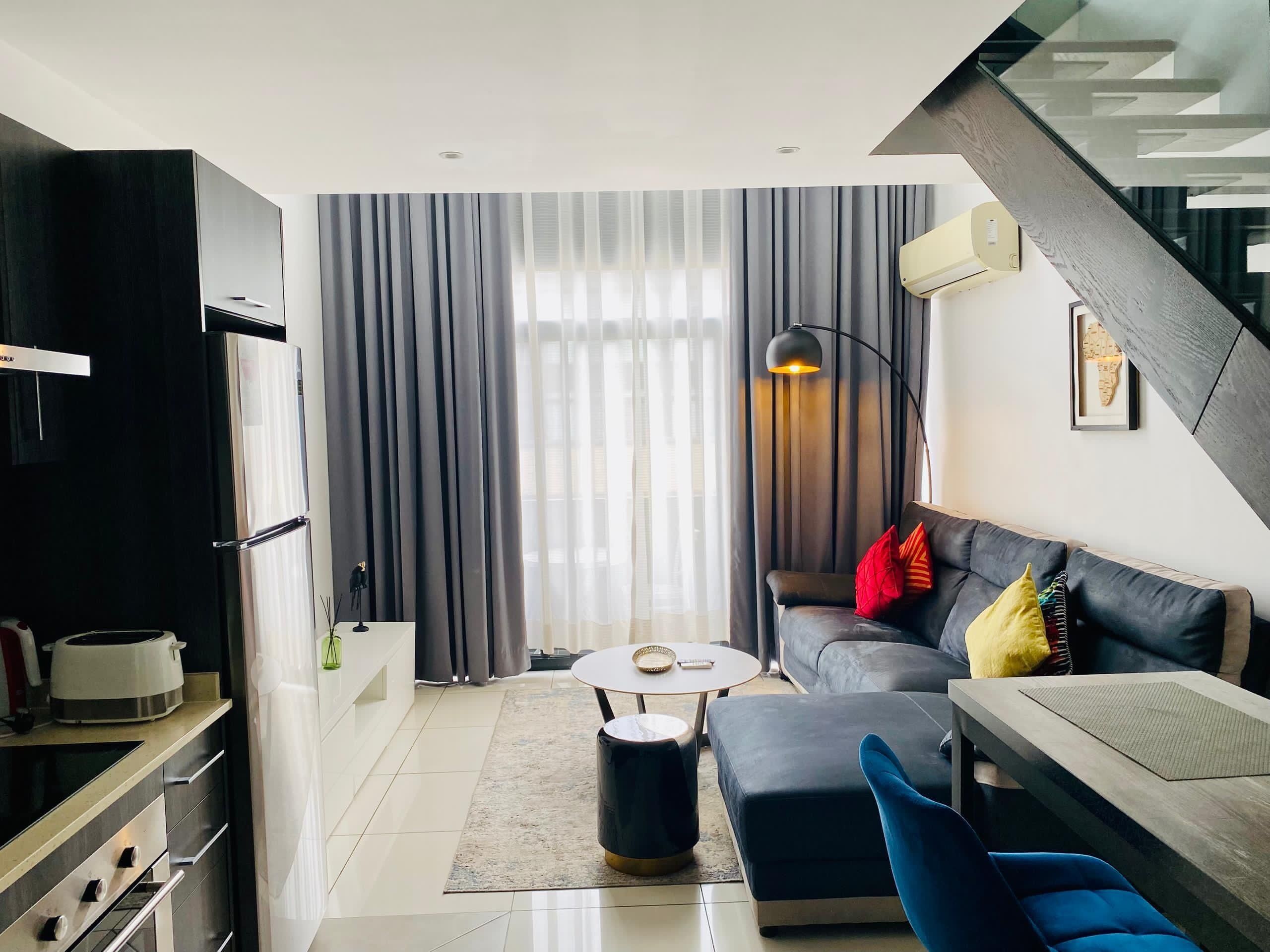 Exclusive-Apartment, 1 Schlafzimmer, Balkon | Wohnbereich