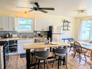 Microwave, oven, stovetop, dishwasher