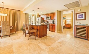 Microwave, oven, dishwasher, coffee/tea maker