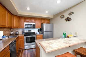 Fridge, microwave, oven, dishwasher - Napili Point | 2 Free Rental Cars | KBM Resorts | Ocean View 1-bedroom Villa At Napili Point Maui | 2 Units, 2 Bedrooms | ML-1339 (Lahaina)