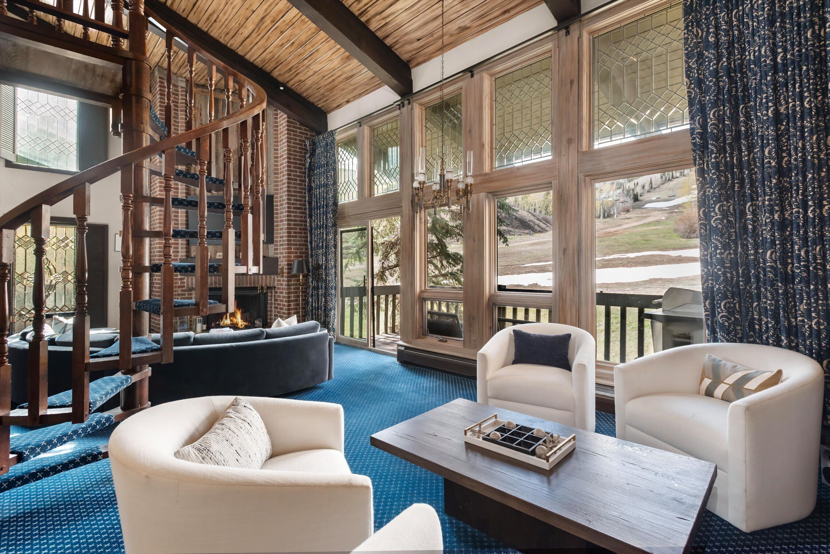 TV, fireplace, stereo, offices