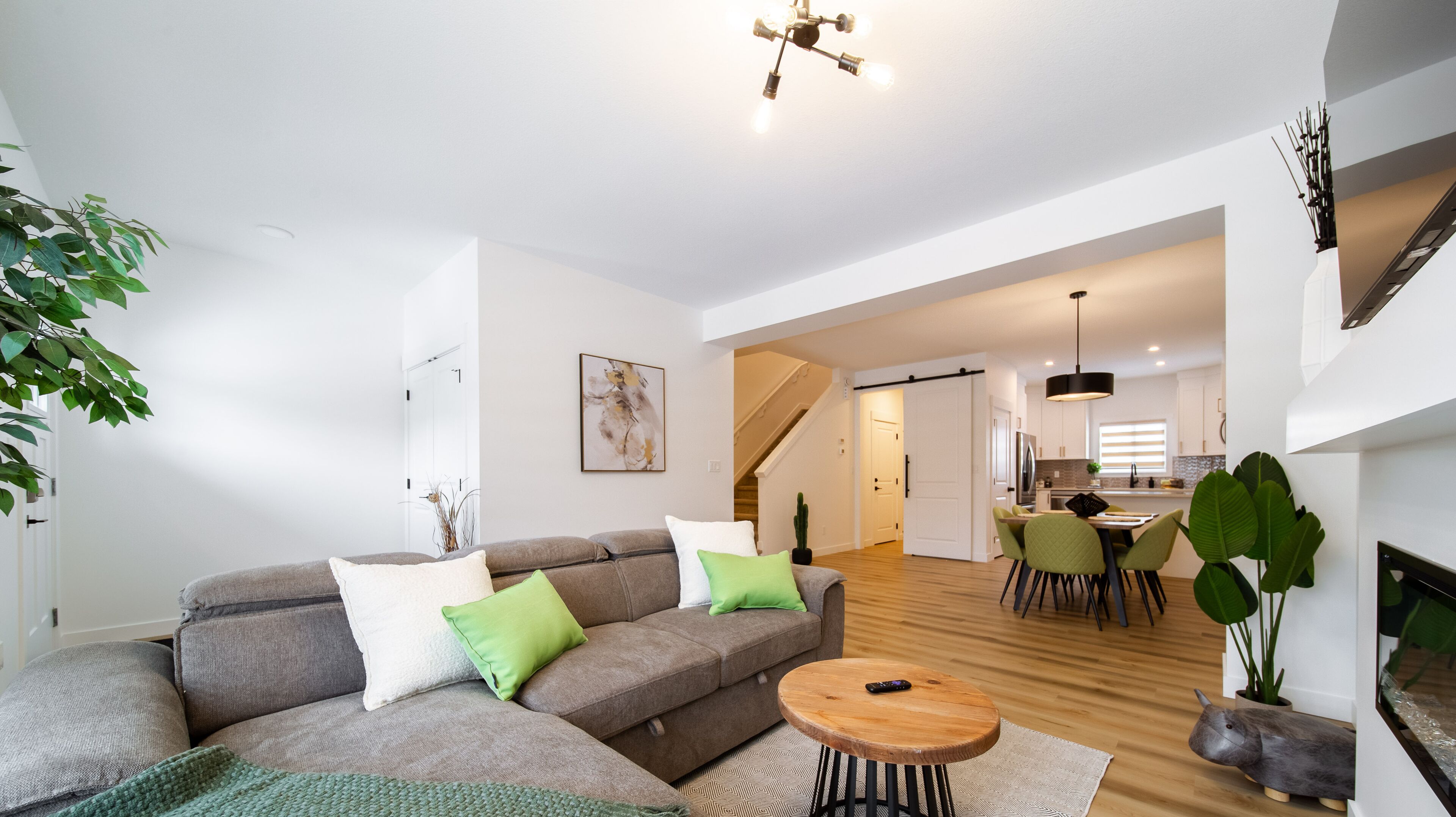 TV connectée, cheminée