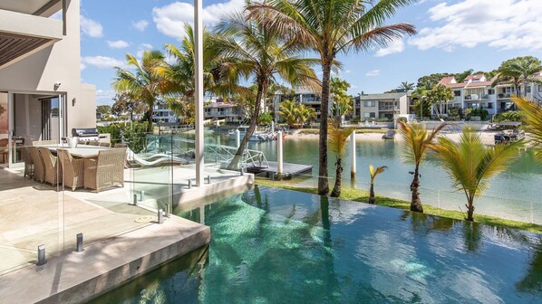 A heated pool
