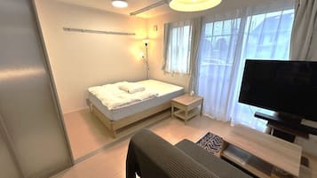Apartamento standard | Cortinas blackout, ferros/tábuas de passar roupa, Wi-Fi de cortesia